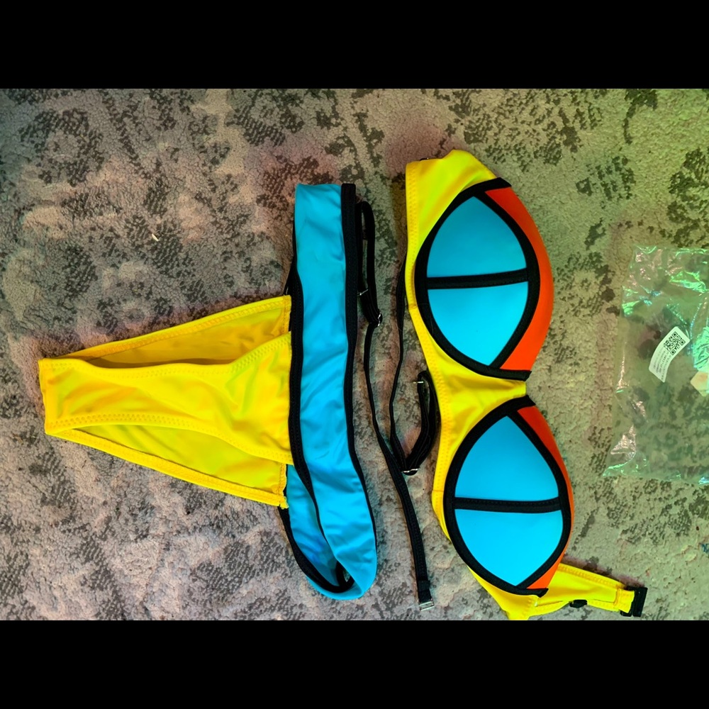 2 for $20 Brazilian Bikini, size medium, vibrant colors, never worn.